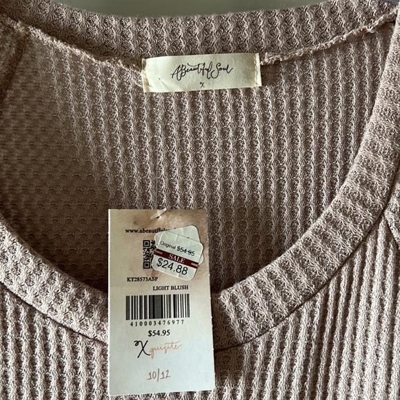 Long sleeve Thermal Babydoll Top - 2X - new with tags - Picture 2 of 8